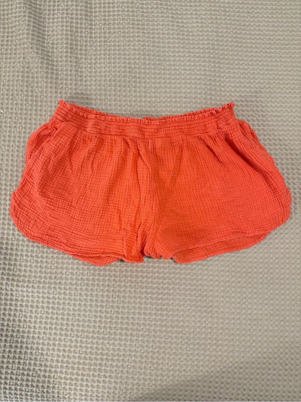 aerie Coral Gauze Athletic Shorts
